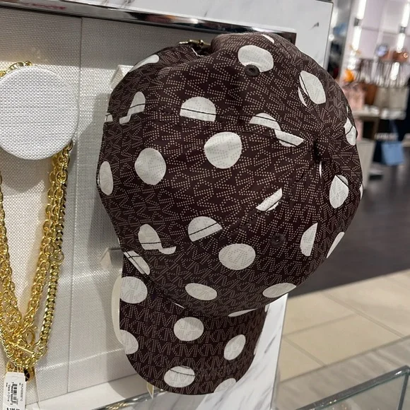Michael Kors Women's Baseball Cap Hat Adjustable OS Chocolate BROWN DOTS
NWT - Picture 8 of 16